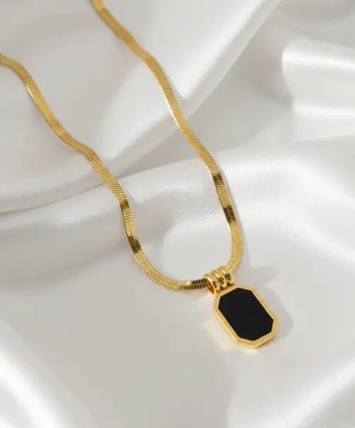 Black Onyx Pendant Necklace