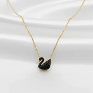 Black Swan Pendant Necklace