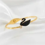 Midnight Swan Bangle