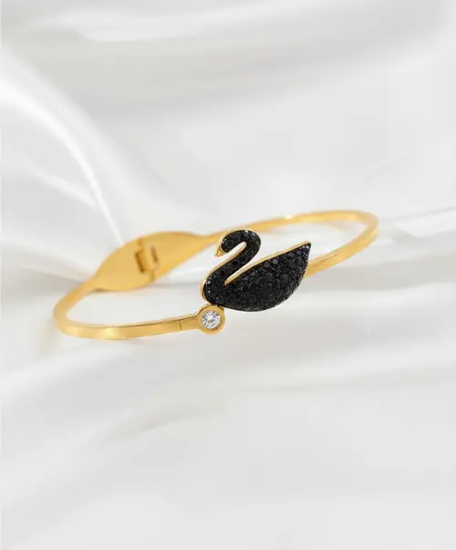 Midnight Swan Bangle